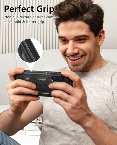 Miniatura 7 de FNTCASE Funda para Samsung Galaxy S23-Ultra: protección de grado militar a prueba de caídas cubierta móvil con soporte TPU resistente a prueba