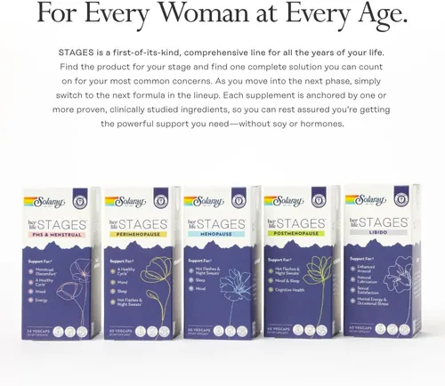 Miniatura 6 de SOLARAY Postmenopause her Life Stages - Suplementos postmenopausia para mujeres con resveratrol - Vegano y hecho sin hormonas - Vegano - Verificado