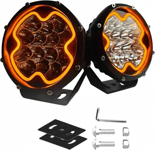 Miniatura 9 de Foco LED redondo de 9 pulgadas, luces todoterreno de 240 W, barra de luces de conducción, 19600 lm, haz de punto de alto rendimiento, ilumina luces