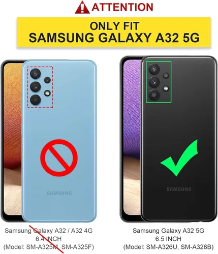 Miniatura 230 de Jeylly Compatible con Samsung Galaxy A22 5G Funda, Funda Samsung A22 5G con 2pcs protectores de pantalla de vidrio templado