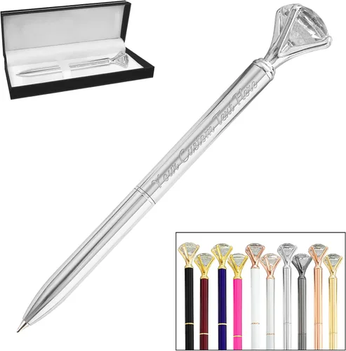 Miniatura 58 de 1 bolígrafo de diamante con cristal, bolígrafos personalizados a granel con grabado sin nombre, bolígrafos de diamante personalizados, lápiz óptico