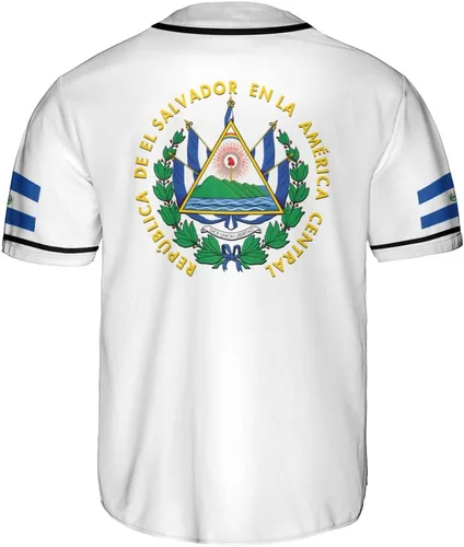 Miniatura 4 de Camiseta personalizada de béisbol de El Salvador, camiseta de orgullo de la bandera de El Salvador, camiseta salvadoreña, camiseta de El Salvadoreña