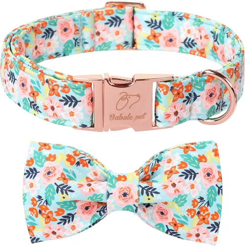 Miniatura 48 de Collares Verdes para Perros Pequeños, Lindo Collar de Pana para Perro con Corbatín, Hebilla de Metal de Seguridad, Collares Ajustables