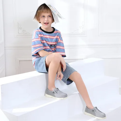 Miniatura 2 de firelli Mocasines de lona para niños y niñas, zapatos escolares para caminar