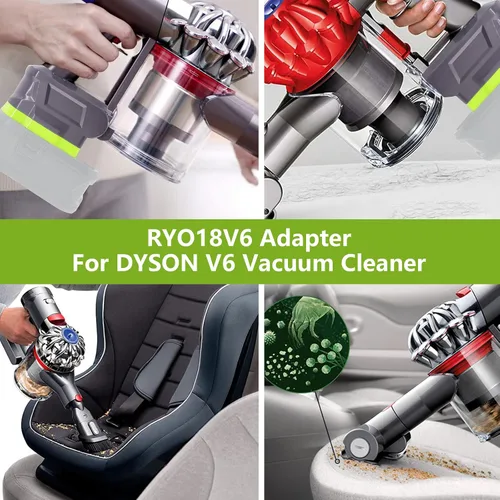 Miniatura 5 de URUN V6 Adaptador para aspiradora Dyson V6 Convertidor para Ryobi batería de litio de 18 V para batería V6 compatible con DC58 DC59 DC61 DC62 DC72