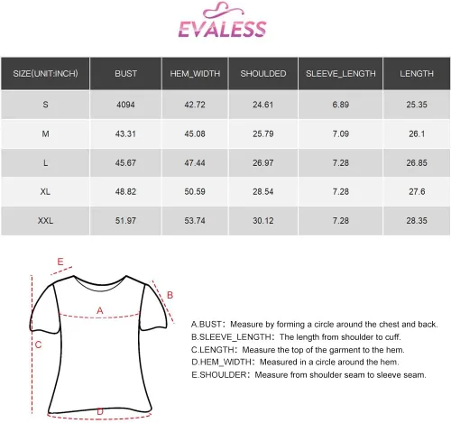 Miniatura 6 de EVALESS Camisetas de verano de manga corta con cuello redondo para mujer, bloque de color, ligeras