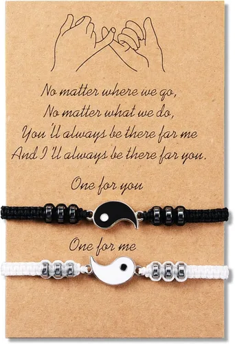 BOCHOI Pinky Promise - Pulseras a juego para parejas, mejor amiga, mejor amiga, amistad, madre, hija, niña, él, novia, novio