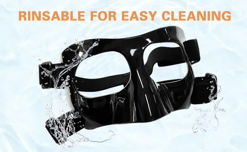 Miniatura 8 de Protector de nariz para nariz rota, máscaras protectoras para baloncesto y deportes de fútbol, máscara facial ajustable con acolchado de espuma