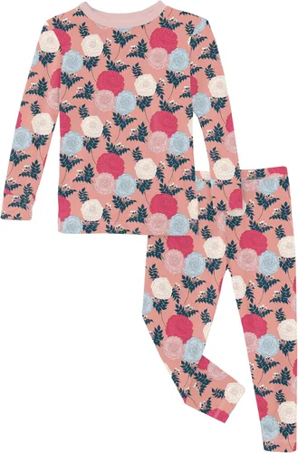 Miniatura 141 de KicKee Pants Conjunto de pijama de manga larga con estampado de piezas