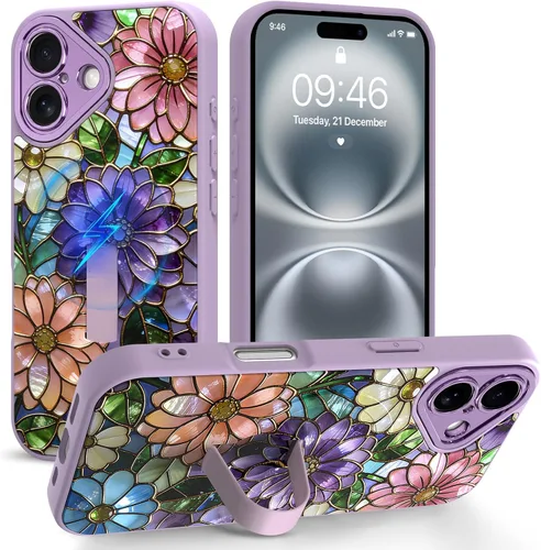 Miniatura 42 de Funda compatible con iPhone 17 Pro Max con correa de mano para los dedos, funda de teléfono con estampado de leopardo y guepardo para mujeres