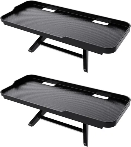 JIANNI Estante superior para monitor, estante superior de TV de 2 piezas con agujeros de cuerda y plataforma antideslizante, instalación rápida sin