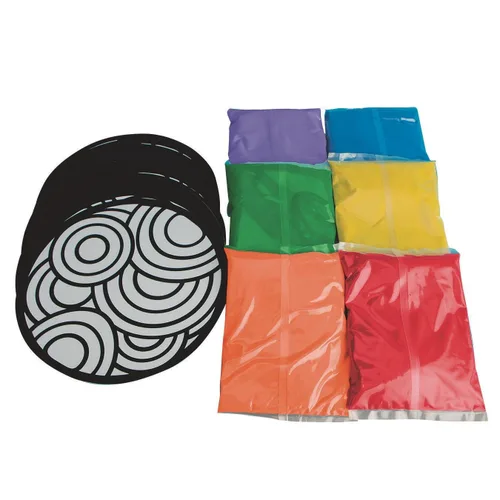 Miniatura 3 de S&S Worldwide Kit de manualidades de arena de mandala de terciopelo, incluye mandalas de aglomerado autoadhesivas, 9 libras de arena