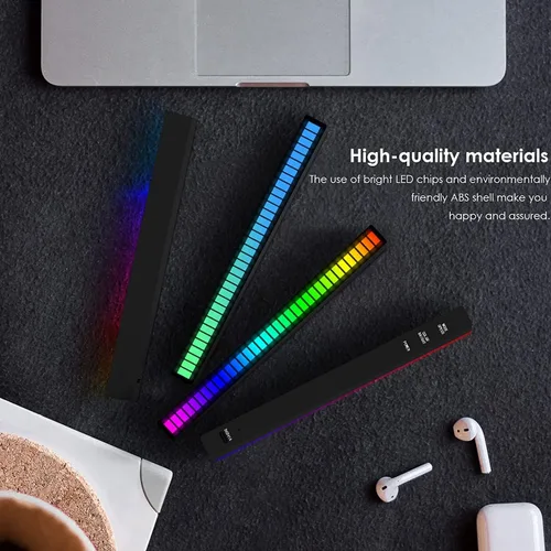 Miniatura 2 de Soulpunk Luz de control de sonido recargable RGB, luces de ritmo de música activadas por voz, luz ambiental, para automóvil, decoración de sala