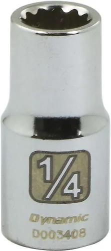 Miniatura 2 de Dynamic Herramientas 1/4" Drive 12 Point Sae, 1/2" Longitud estándar, Zócalo de acabado cromado