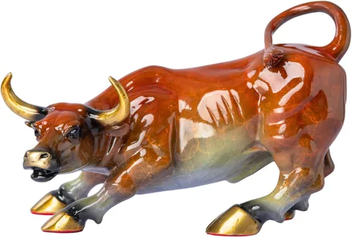 Miniatura 11 de Figura de toro de latón – Decoración artística de toro de pared, figura de toro/vaca/buey de bronce, estatuas y esculturas para decoración del hogar