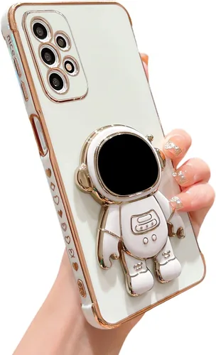 Miniatura 19 de phylla Funda de teléfono para Samsung Galaxy S22 Ultra de 6.8 pulgadas, funda de teléfono con soporte de astronauta chapado de lujo con bonito