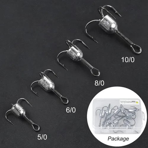 Miniatura 6 de Ganchos agudos con peso, 5 ganchos de enganche, ganchos de pesca grandes con peso para agua salada, gancho de enganche para atún, pez espada