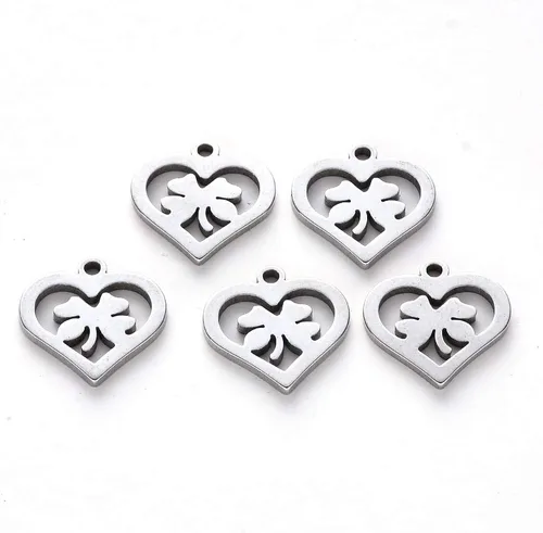 Miniatura 23 de Craftdady Colgantes de eslabones de conector de acero inoxidable, colgantes de mariposa con marco de metal, adornos colgantes para hacer joyas