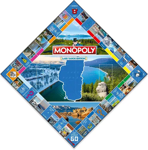 Miniatura 4 de Monopoly Lake Tahoe Edition - Juego familiar para mayores de 8 años, 2 a 6 jugadores, diversión para adultos y niños, ideal para noche