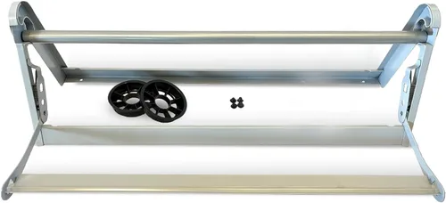 Miniatura 8 de Dispensador de rollos de papel de 24 pulgadas de ancho con cortador, dispensador de rollos montado en la pared con cortador dentado, apto para Gris