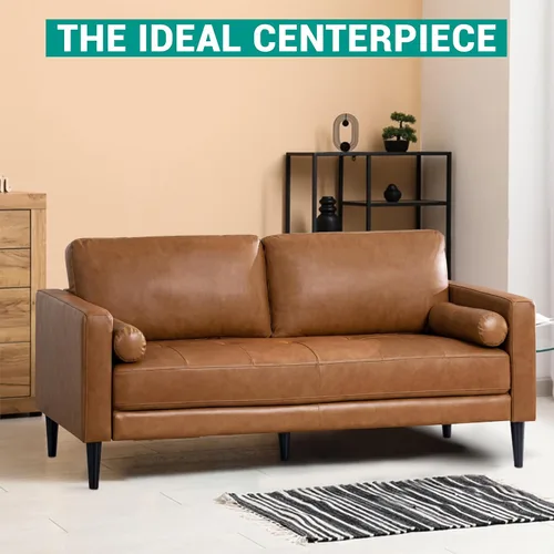 Miniatura 4 de Naomi Home Velonie Air - Sofá de cuero de lujo sin igual de mediados de siglo, la encarnación del acogedor salón y el diseño contemporáneo