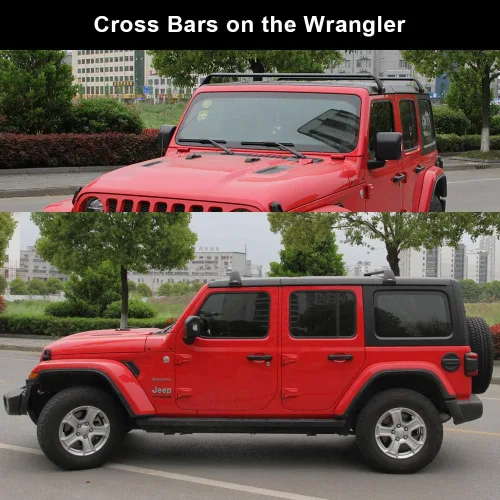 Miniatura 7 de Portaequipajes Negro para Techo Compatible con 2007-2026 Jeep Wrangler JK JL Gladiator JT Barras Transversales 2 y 4 Puertas