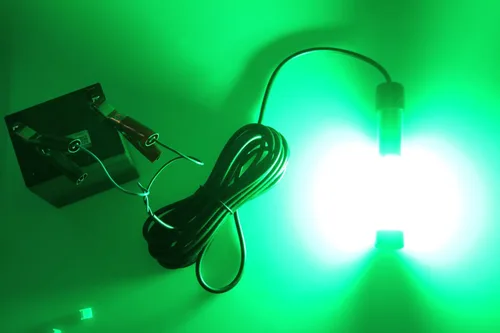 Miniatura 2 de 12 V 14 W 180 LEDs 1300 lúmenes LED sumergible Pesca Luz submarina buscador de peces lámpara con cable de 16.4 ft Verde
