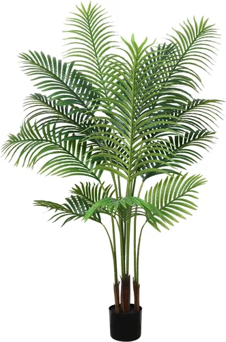 Miniatura 12 de Árbol de olivo artificial, planta de olivo sintético de 4.9 pies con maceta negra, árbol grande de seda sintética en maceta, planta de olivo
