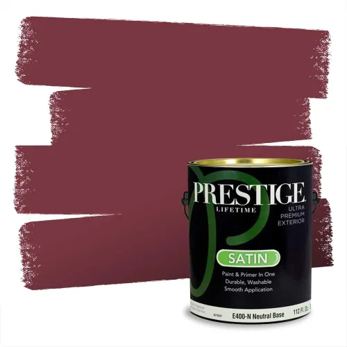 Miniatura 396 de Prestige Paints Pintura exterior e imprimación en uno, 1 galón, plano, coincidencia comparable de Valspar* Amber Rose*