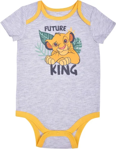 Miniatura 16 de Disney Mickey Mouse, Lion King y Winnie the Pooh Baby Boys Paquete de 5 mamelucos para recién nacidos y bebés