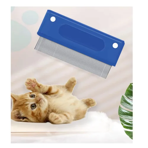 Miniatura 7 de 5 peines de aseo – Removedor de manchas de lágrimas para mascotas, piojos y pulgas, eliminación de caspa y moco para perros y gatos pequeños