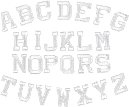 Miniatura 14 de Locomo - Parche para planchar con letras individuales del alfabeto, parche bordado de la A a la Z, insignia de nombre, adorno de apliques para Rojo