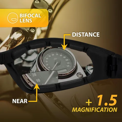 Miniatura 3 de Global Vision Gafas Hercules Anteojos de seguridad antivaho con espuma EVA, 2 pares 1.5 bifocales (1 transparente, 1 ahumado)