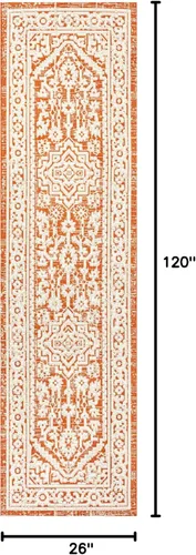 Miniatura 76 de Eyely BMS101D-28 - Alfombra de pasillo con textura de medallón de Santa Mónica Slesi, para interiores y exteriores, estilo costero, bohemio, Gris