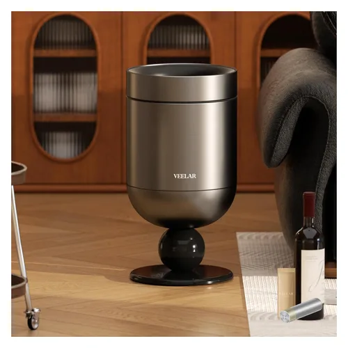 Miniatura 7 de Cubo de basura para baño con tapa - Bote de basura inteligente con sensor de movimiento y cepillo para inodoro, 2 galones / 7L, pequeño cubo