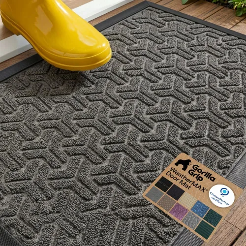 Miniatura 24 de Gorilla Grip WeatherMax - Tapete de pasillo para todas las estaciones, impermeable, 72x24 pulgadas, de goma natural, resistente a manchas, perfil