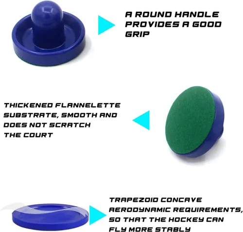 Miniatura 3 de Empujadores y discos de hockey de aire, palas de hockey de aire y asas de portería, accesorios de repuesto para mesas de juego