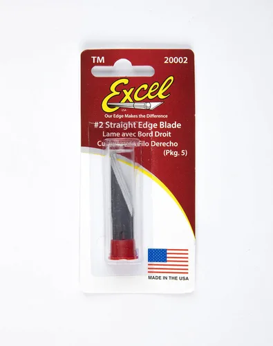 Miniatura 2 de Excel Blades Cuchillas de repuesto #2 Hobby - Cuchillas de repuesto de borde recto hechas en Estados Unidos - Paquete de 5