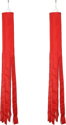 Miniatura 9 de Black Flag WindSock - Paquete de 2 calcetines de viento a rayas para patio y bandera de jardín, 60 pulgadas