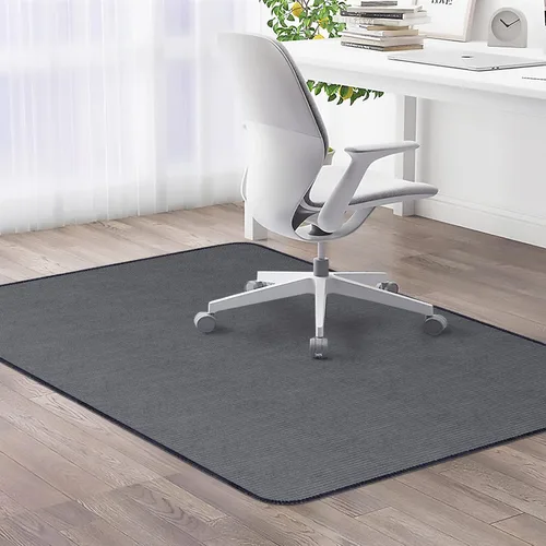 USTIDE Tapete mejorado para silla de oficina para suelos de madera dura y azulejos, 35 x 47 pulgadas, tapete para silla rodante de juegos de Café