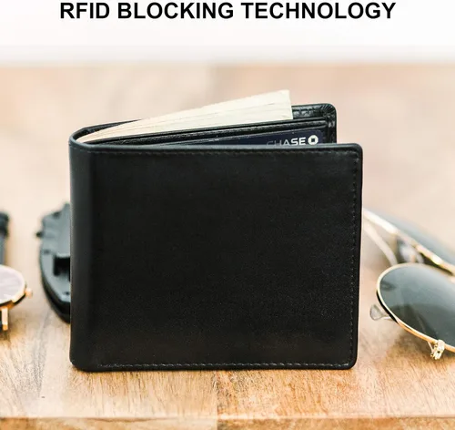 Miniatura 2 de Cartera de cuero de grano superior para hombre Costuras ultra fuertes Cuero argentino hecho a mano Bloqueo RFID Cartera plegable delgada