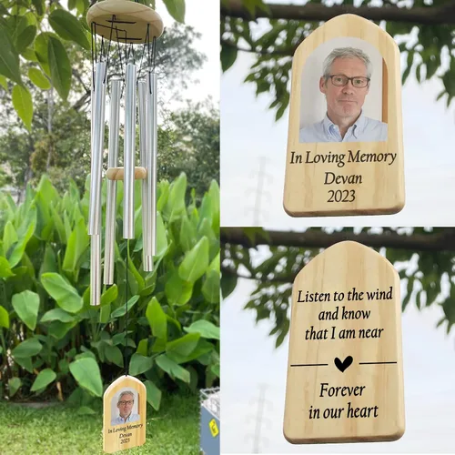 Miniatura 23 de Campanillas de viento conmemorativas para la pérdida de la madre, regalo de condolencias en memoria de mamá