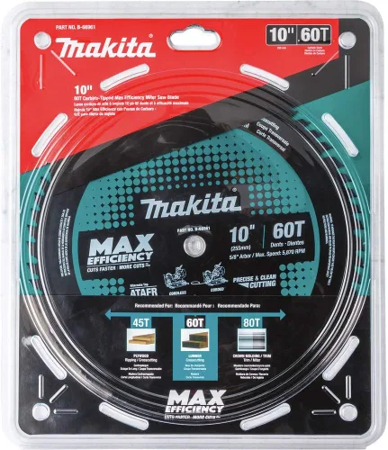 Miniatura 4 de Makita B-66961 Hoja de sierra ingletadora de máxima eficiencia con punta de carburo 60T de 10