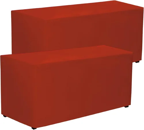 Miniatura 11 de PLOYMONO - Juego de 2 manteles ajustables, mantel de longitud hasta el suelo para mesa rectangular de 4 pies (122x61 cm) de poliéster, ideal
