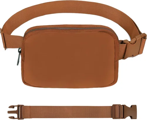 Miniatura 52 de VOROLO Riñonera para mujeres y hombres, bolsa cruzada, bolsa de cinturón con correa ajustable, Rosa, 5,6 pulg.