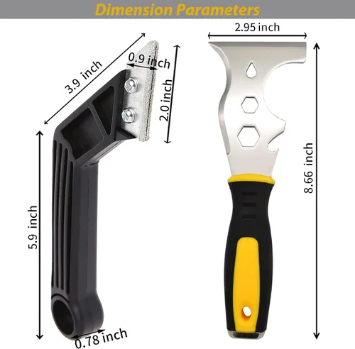 Miniatura 2 de Herramienta para pintores, herramienta de eliminación de calafateo con almohadillas de silicona para calafatear, kit de herramientas de reparación