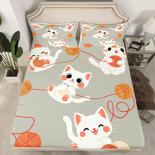 Miniatura 24 de Homewish Dreamcatcher - Juego de sábanas bajeras bohemias con mandala de 2 piezas con 1 funda de almohada, juego de sábanas bajeras de poliéster