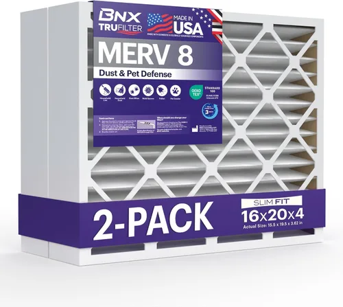 Miniatura 28 de BNX TruFilter - Filtro de aire MERV 8 de 16 x 25 x 1 pulgadas (paquete de 12) – Fabricado en Estados Unidos – Protección contra el polvo