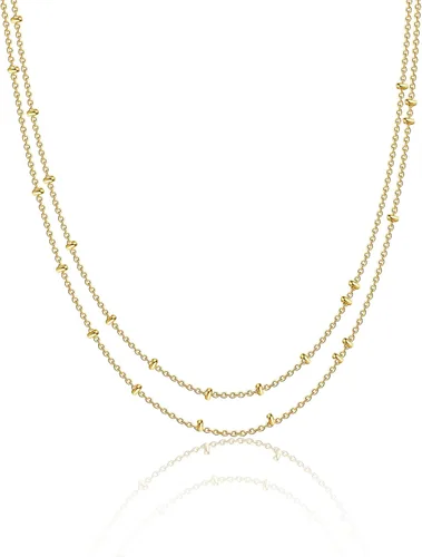 Miniatura 32 de Collares en capas para mujer, chapados en plata, delicada cuerda torcida de serpiente, delicado collar en capas, gargantilla de diferentes