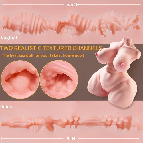 Miniatura 3 de Muñecas sexuales masculinas de tamaño real de 12 libras para hombres, muñeca sexual realista de torso con pechos grandes suaves, culo grande